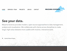 Tablet Screenshot of mazamascience.com